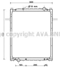 AVA QUALITY COOLING me2246 -  Радиатор, охлаждение двигателя